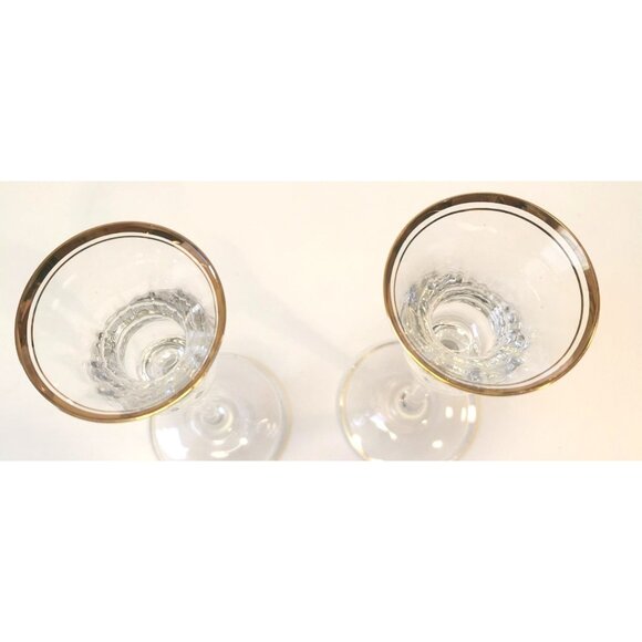 Mikasa Trousseau Gold Trim 7.75” Candlestick Holders - Picture 5 of 7